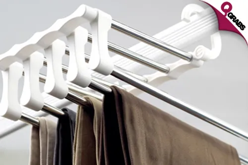 From QR39 Optimize your Closet Space with Two-Way, 5-in-1 Hanging Racks! (Up to QR118 Value)